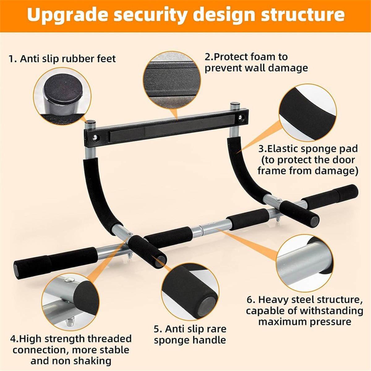 Pull Up Bar Doorframe - ABST Wall Mounted Pull Up Bar