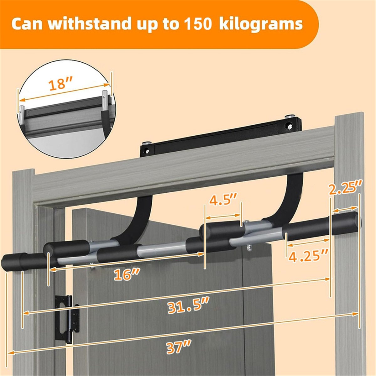 ABST Wall Mounted Pull Up Bar  - đánh giá và giá Pull Up Bar Doorframe
