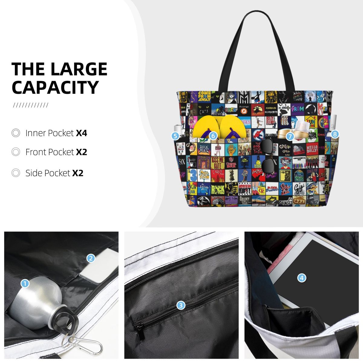Broadway Musical Theatre Logos - đánh giá và giá Yoga Fitness Tote