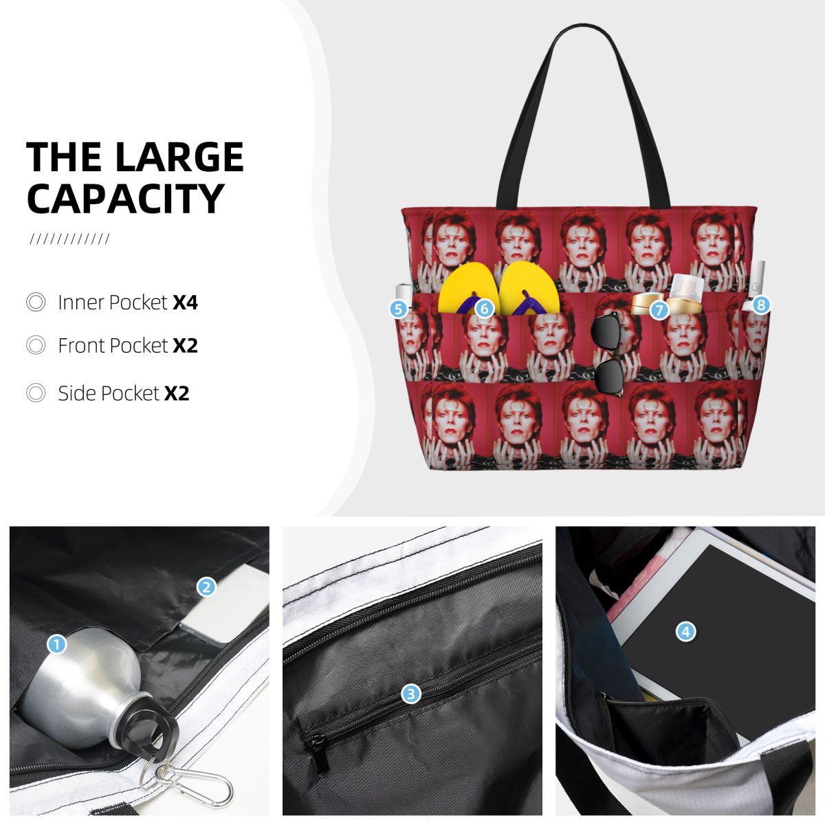 Davids Bowied Beach Tote Bag S - đánh giá và giá Yoga Fitness Tote