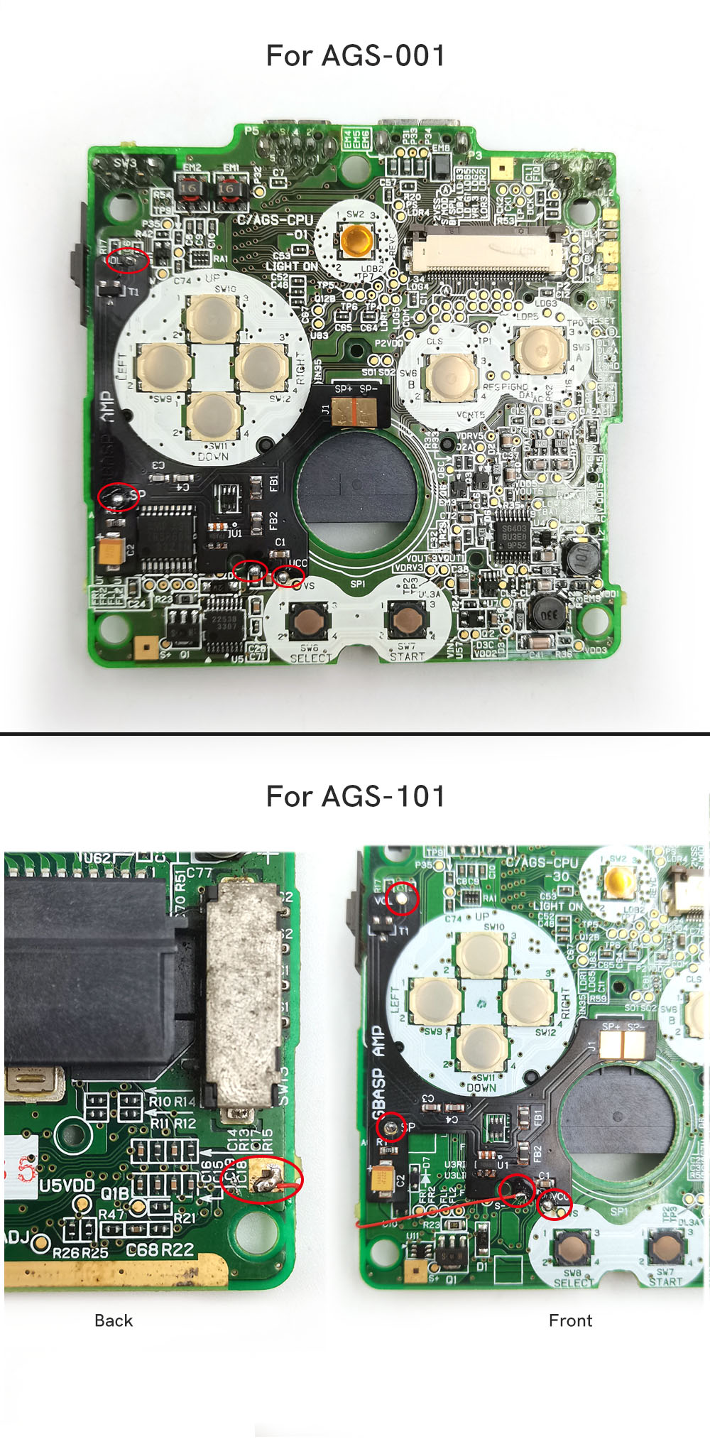 Amplifier For GBA SP/GBA AGS-0 - đánh giá và giá Push Up Board