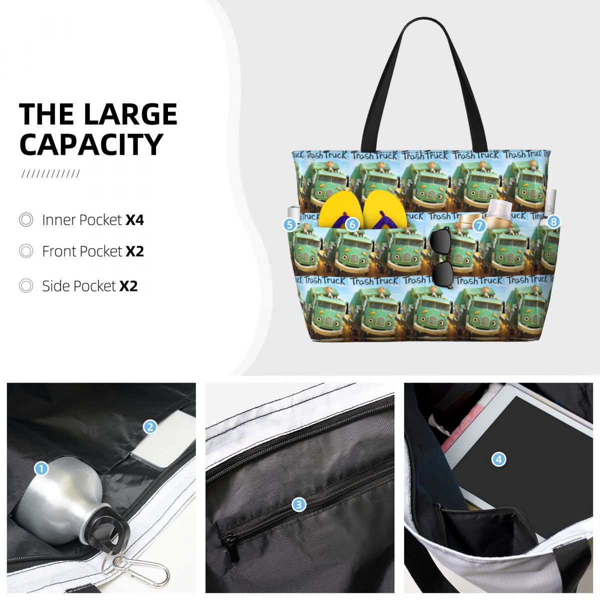 Hank And Trash Truck Cartoon B - đánh giá và giá Yoga Fitness Tote