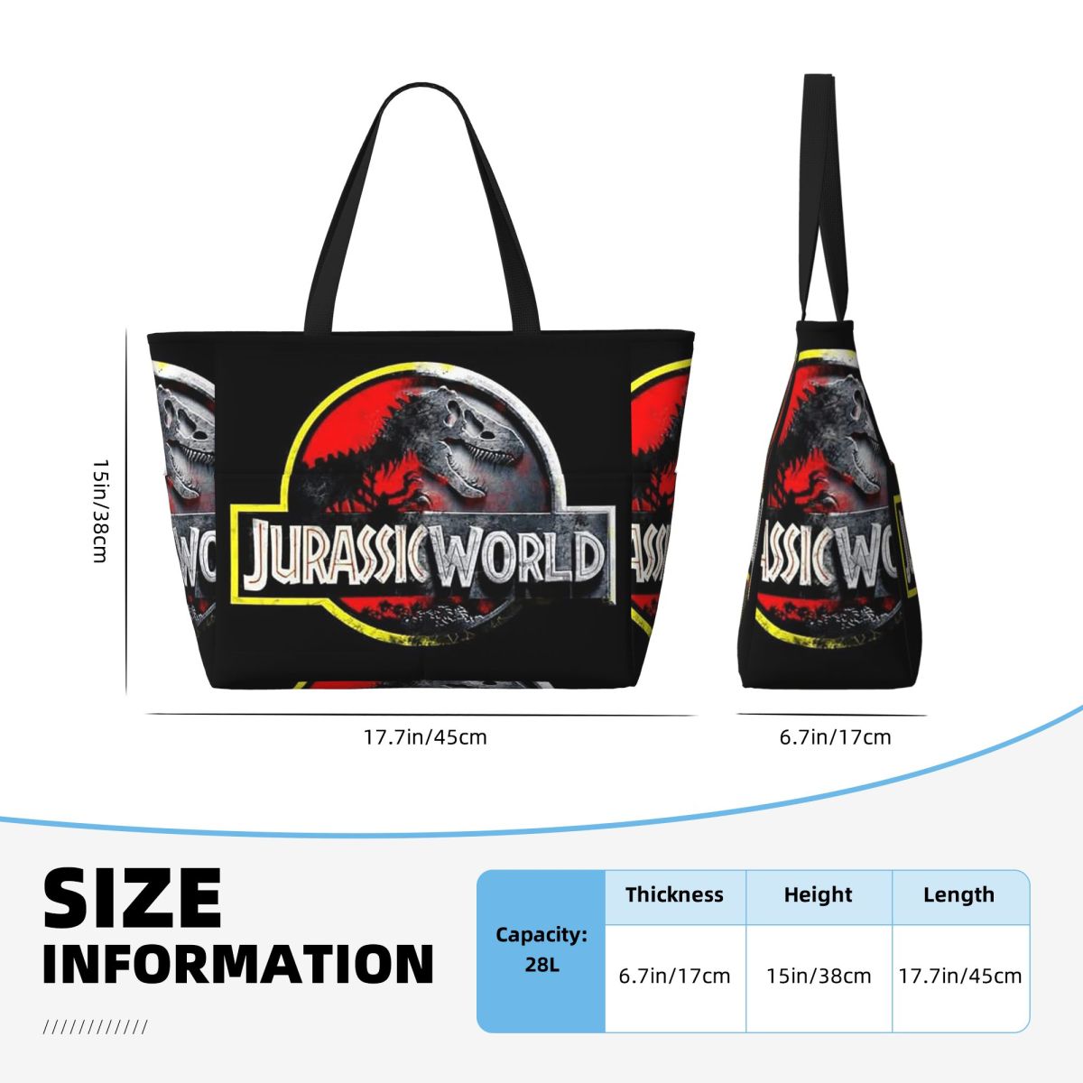 Jurassic World Beach Tote Bag  - đánh giá và giá Yoga Fitness World