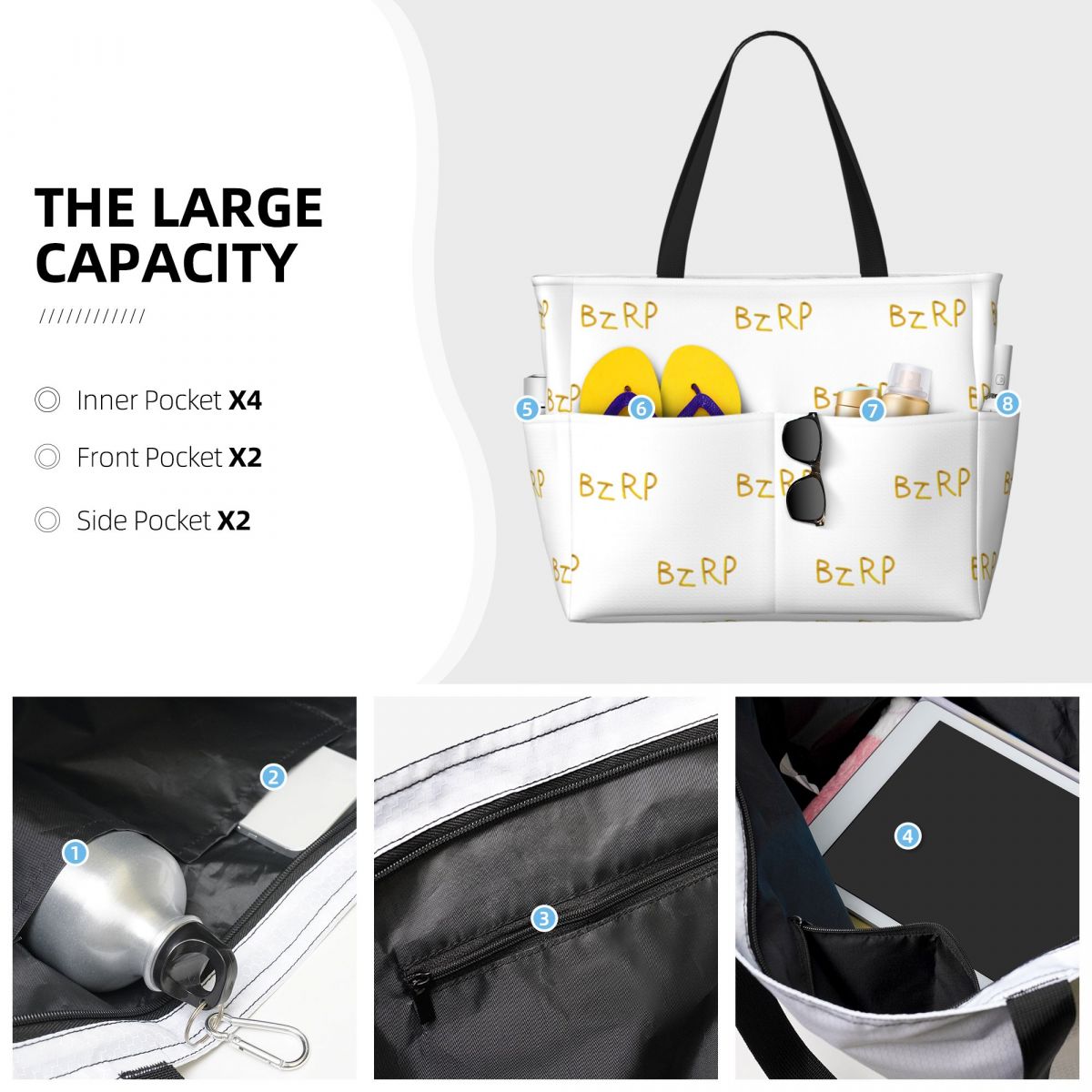 Bizarrap Cap (BZRP) Beach Tote - đánh giá và giá Yoga Fitness Tote